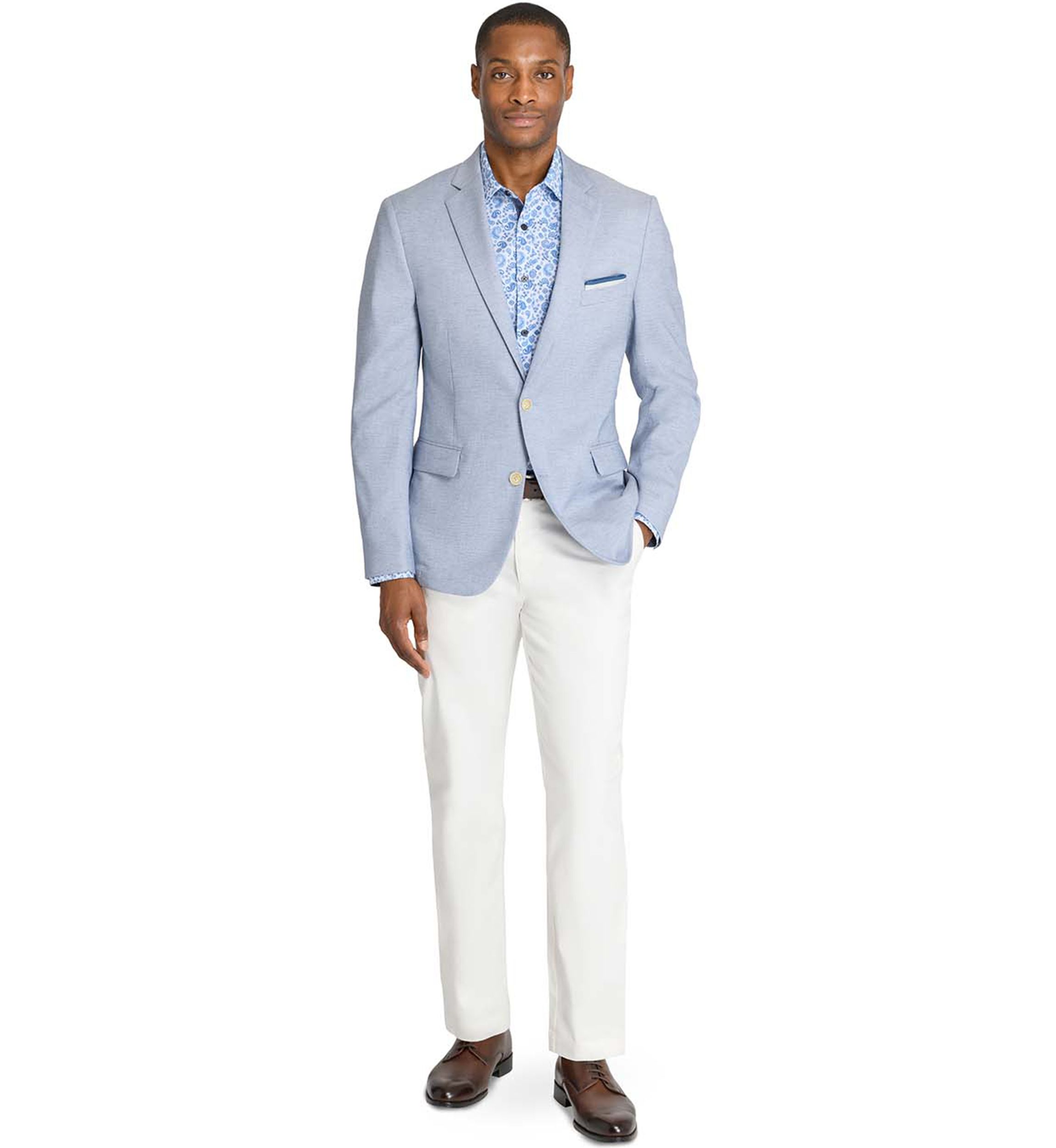 Mens Lino Solid Stretch Blazer