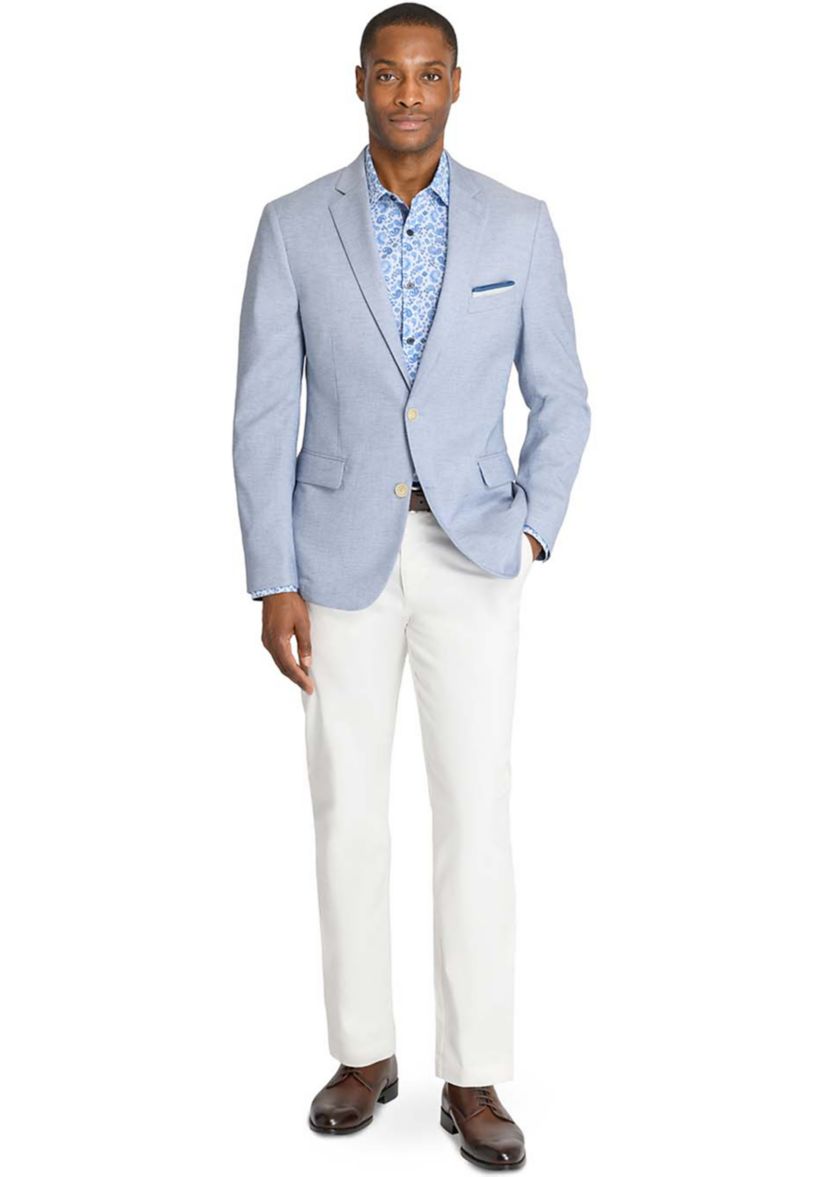 Mens Lino Solid Stretch Blazer