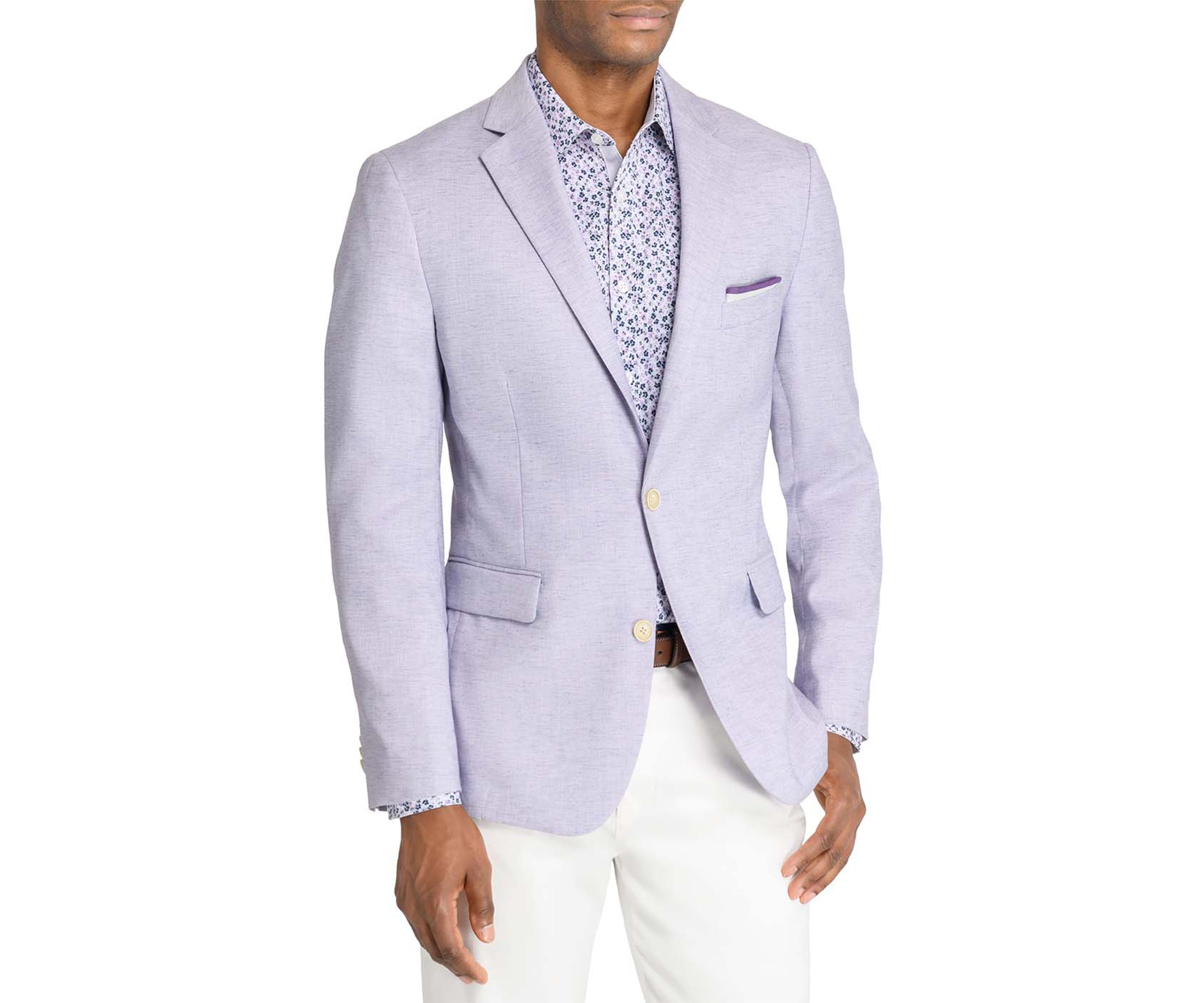 Mens Lino Solid Stretch Blazer