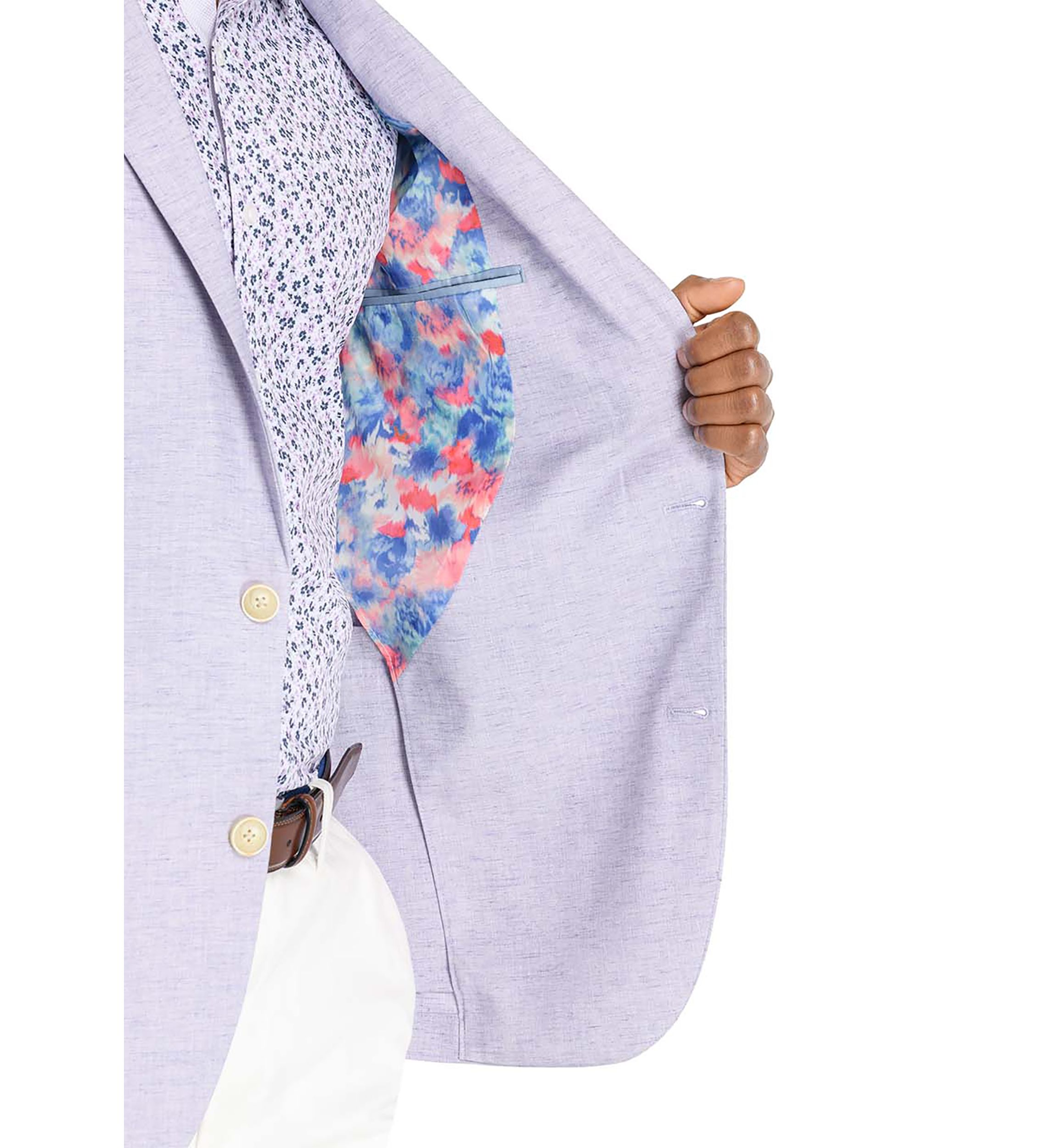 Mens Lino Solid Stretch Blazer