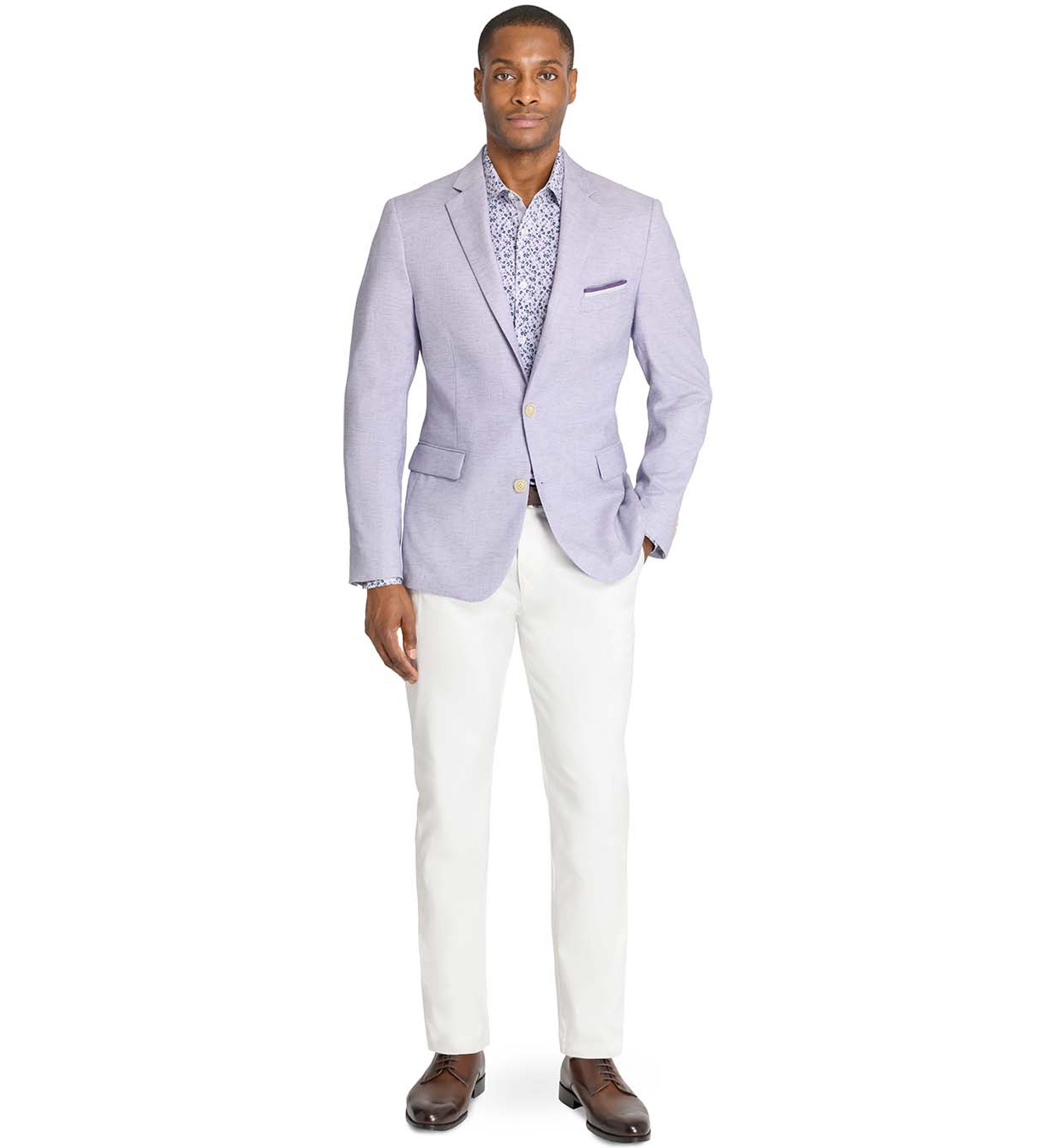 Mens Lino Solid Stretch Blazer