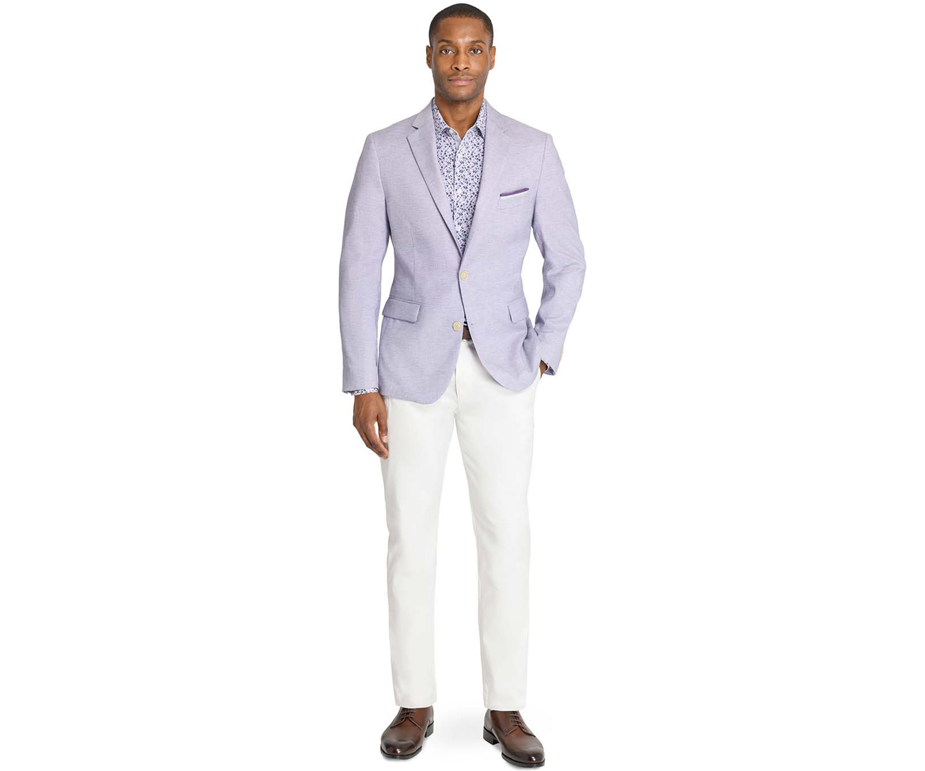 Mens Lino Solid Stretch Blazer