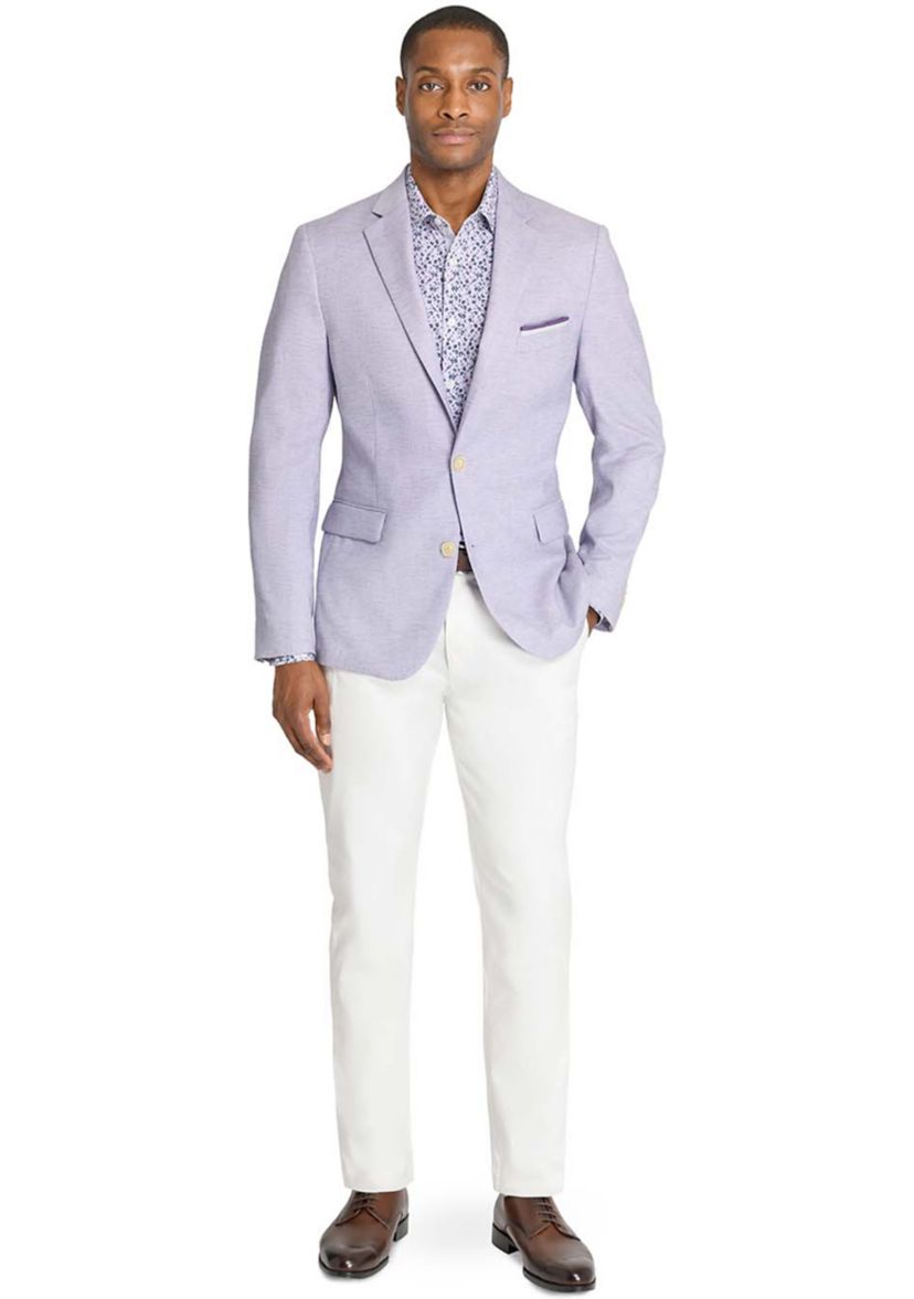 Mens Lino Solid Stretch Blazer