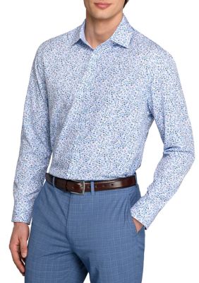 SOCIETY OF THREADS Men's Floral Print Long Sleeve Shirt