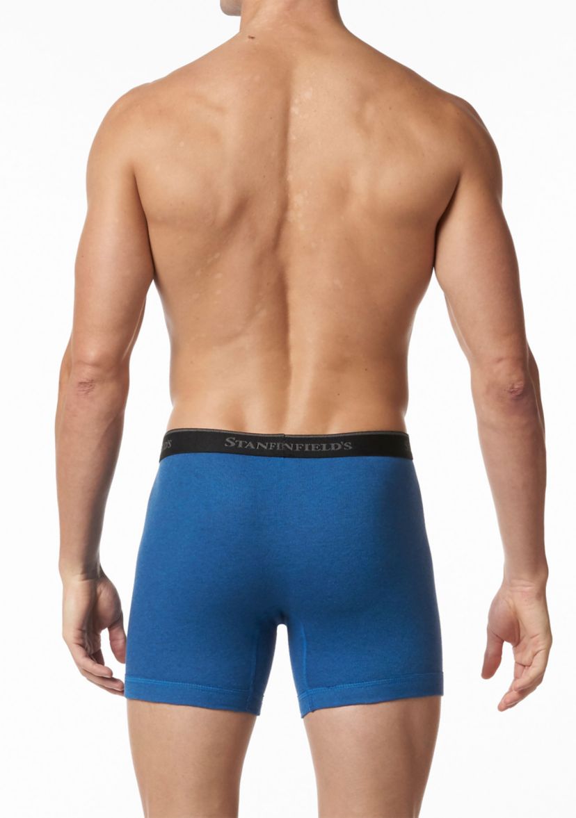 Premium 100% Cotton Low Rise Boxer Brief Underwear-2 Pack
