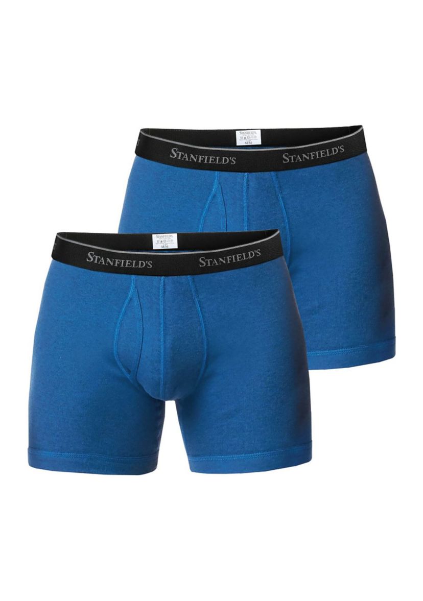 Premium 100% Cotton Low Rise Boxer Brief Underwear-2 Pack