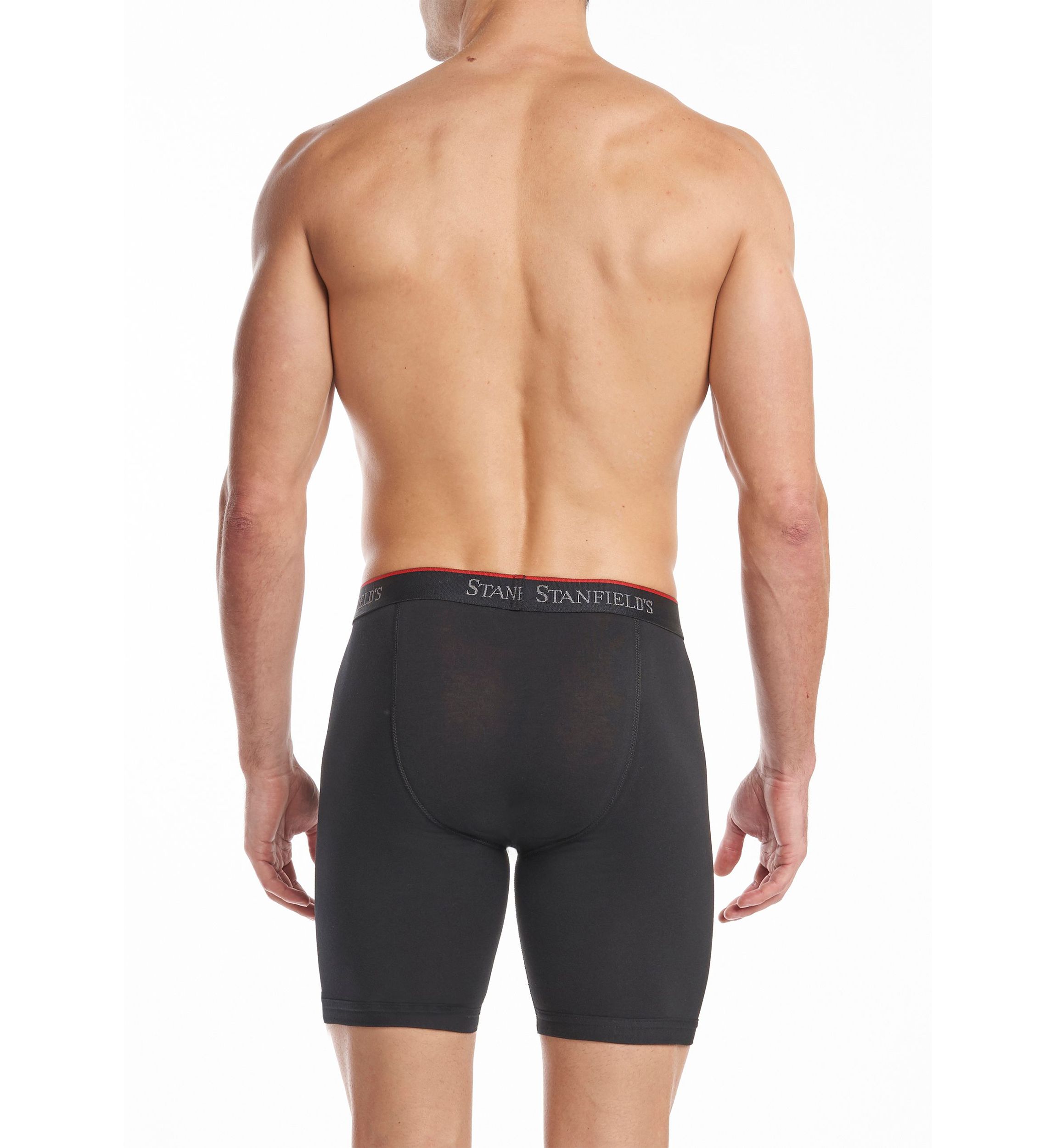 Cotton Stretch Long Boxer Brief Underwear-2 Pack