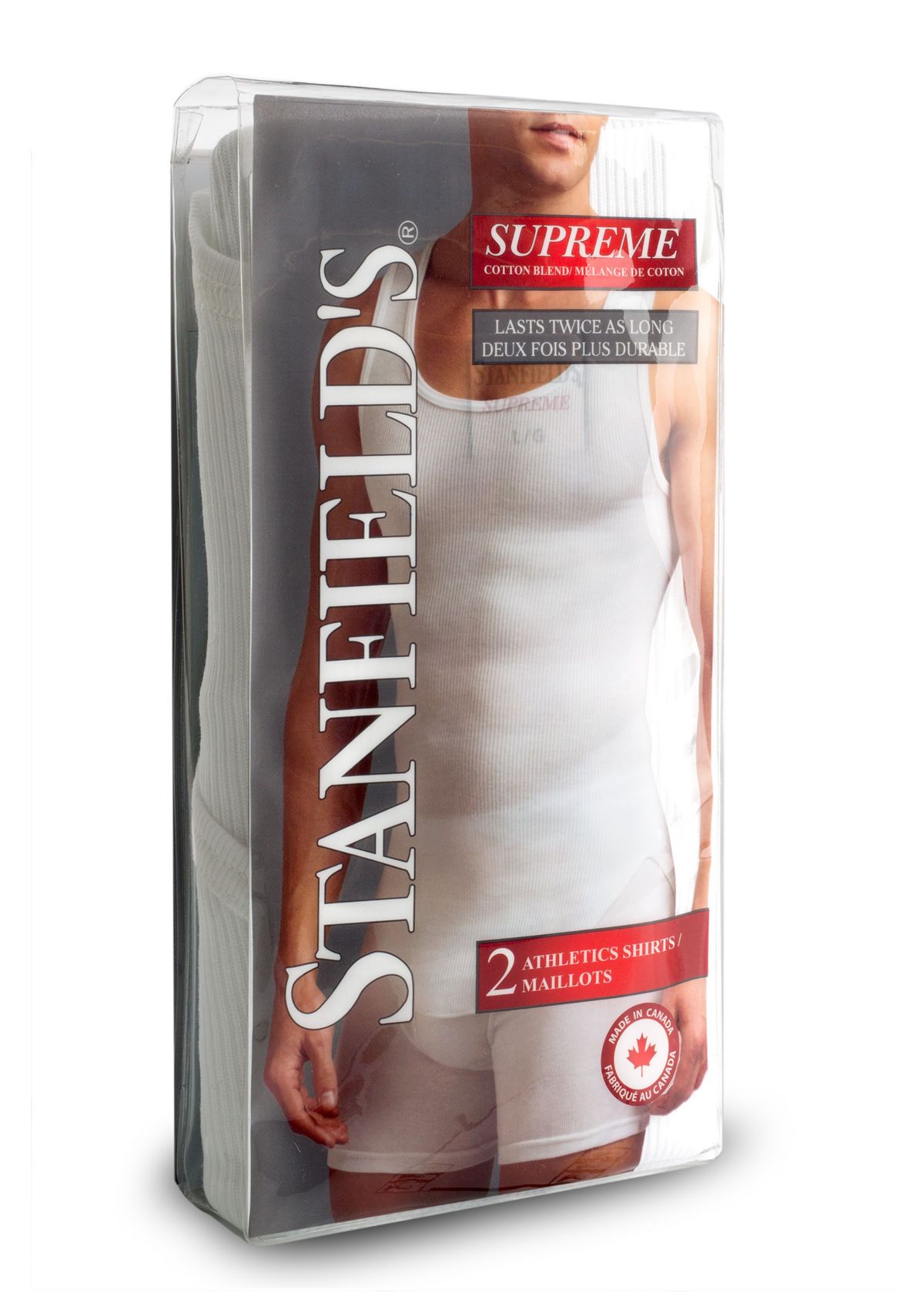 Supreme Cotton Blend Athletic Tank Undershirt-2 Pack