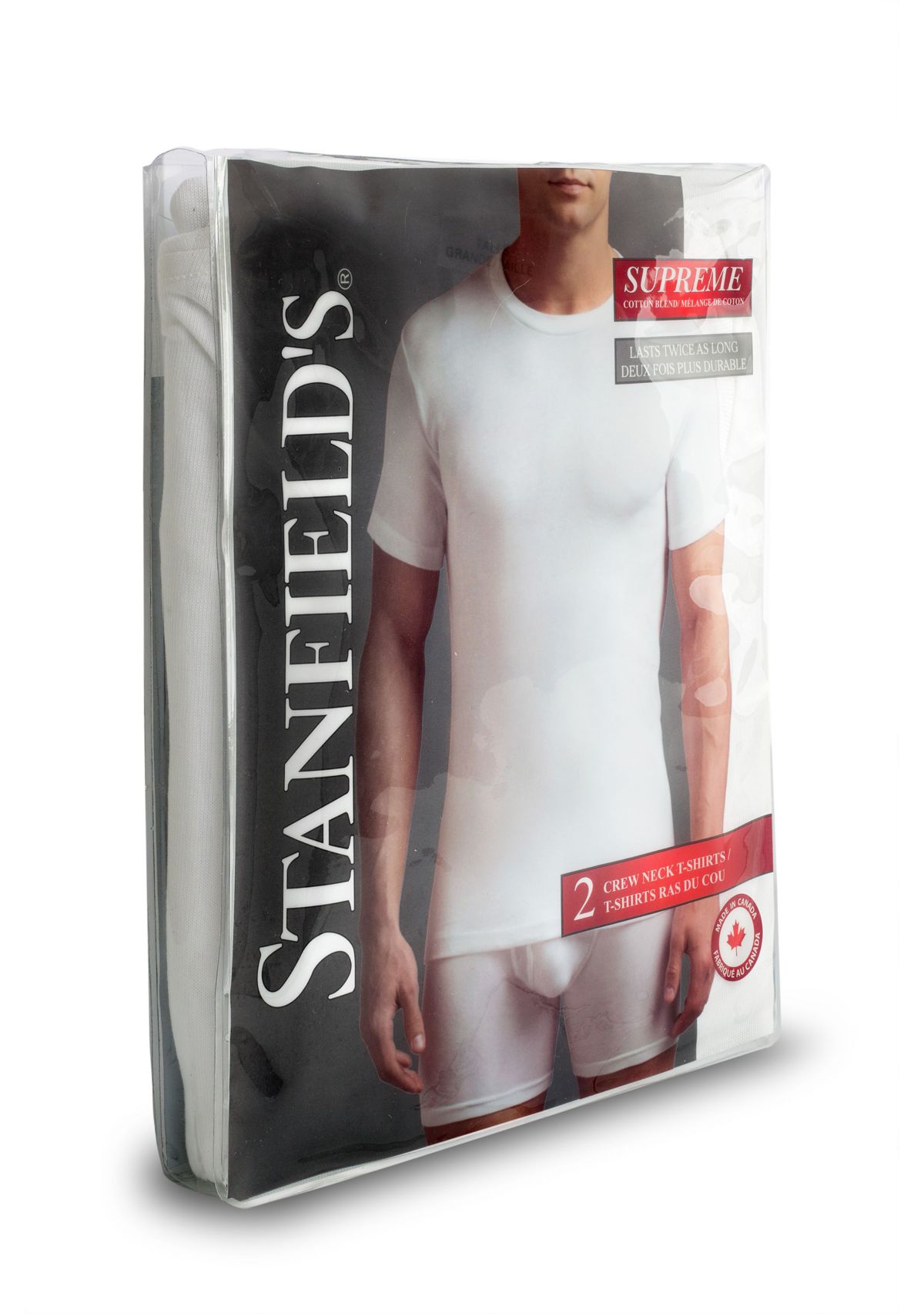 Supreme Cotton Blend Crew Neck Undershirt-2 Pack