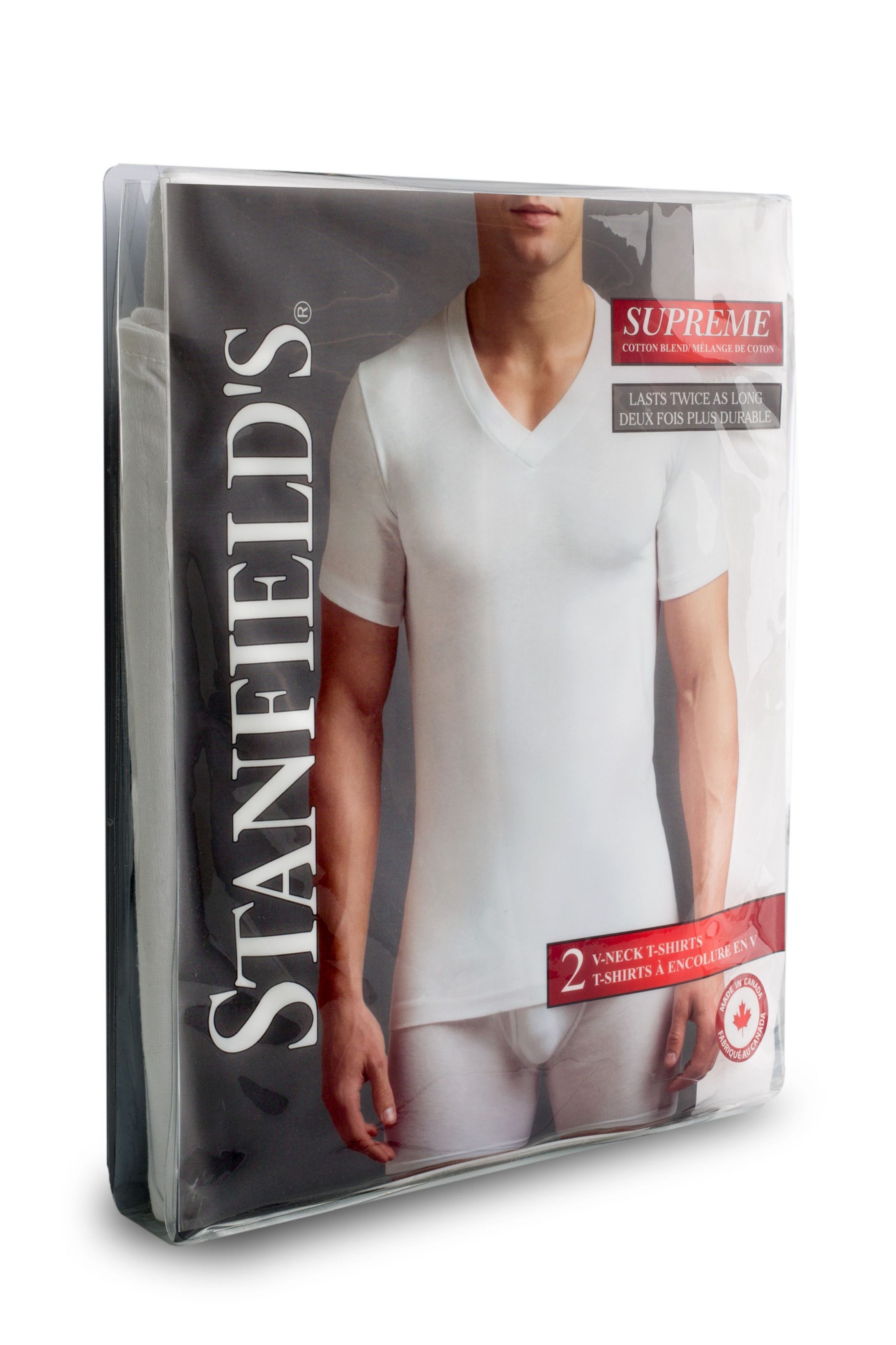 Supreme Cotton Blend V-Neck Undershirt-2 Pack