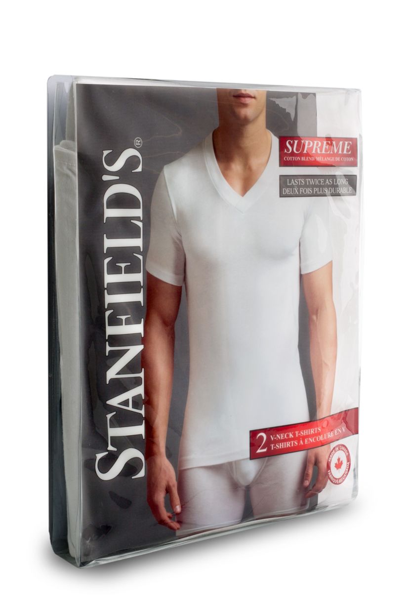 Supreme Cotton Blend V-Neck Undershirt-2 Pack