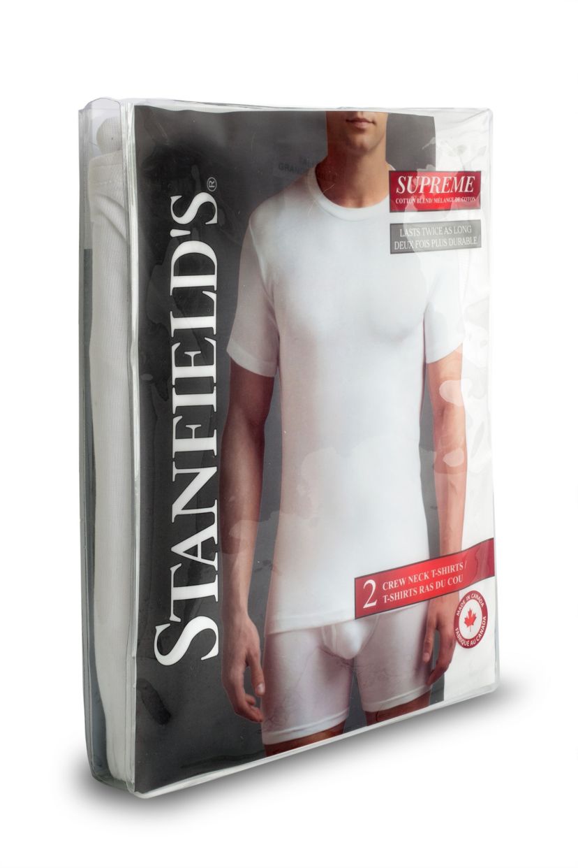 Supreme Cotton Blend Tall Crew Neck Undershirt-2 Pack