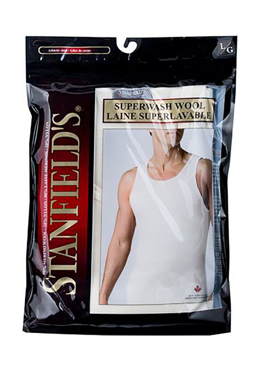 Superwash Wool Thermal Athletic Tank Undershirt