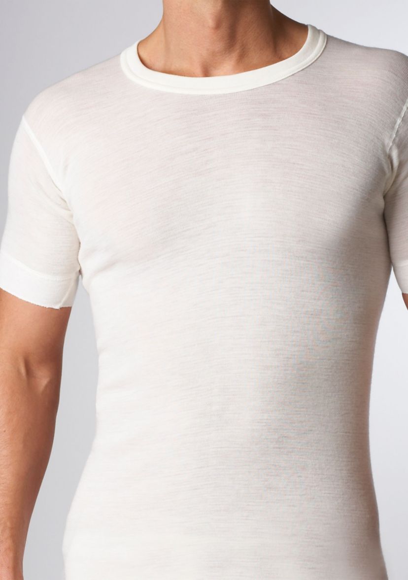 Superwash Wool Thermal Short Sleeve Undershirt