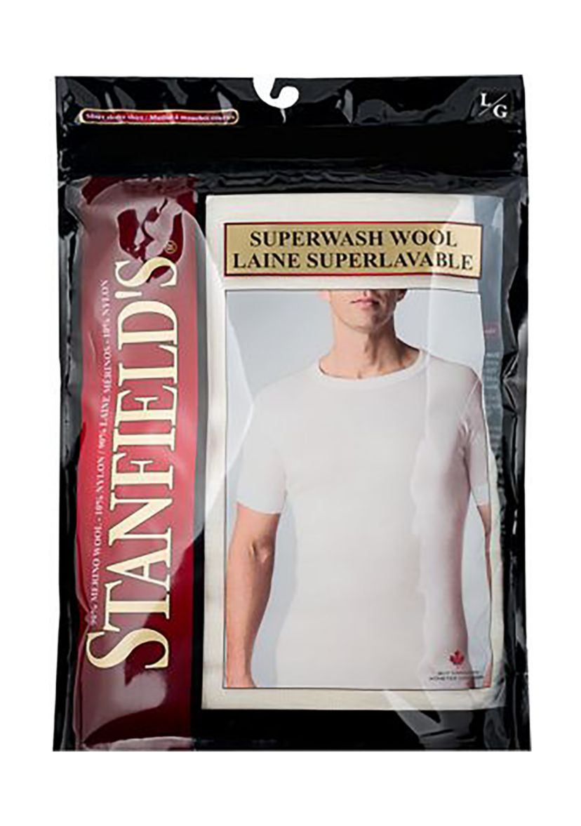 Superwash Wool Thermal Short Sleeve Undershirt