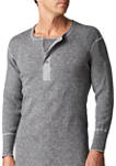 Heavyweight Wool Thermal Henley Shirt