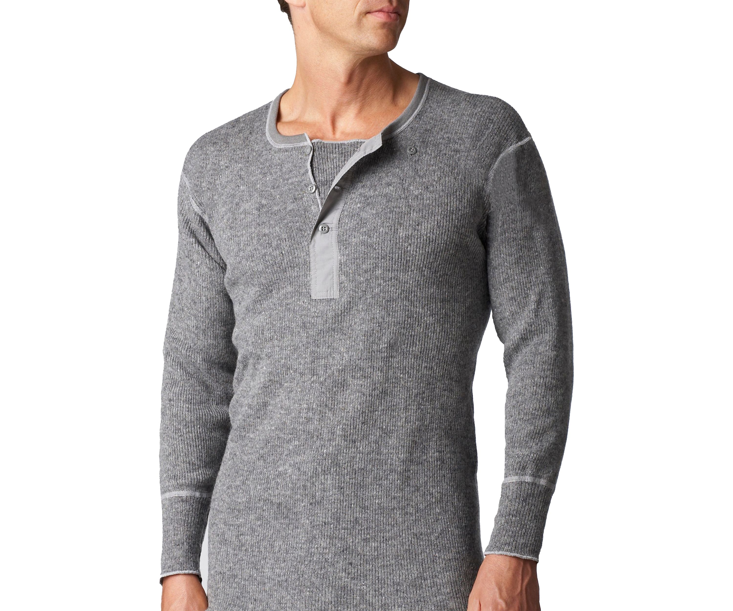 Heavy Weight Wool Thermal Henley