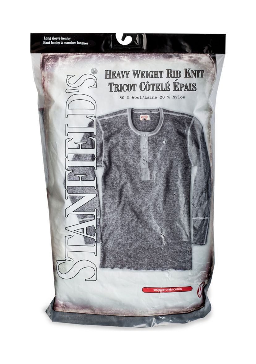 Heavy Weight Wool Thermal Henley