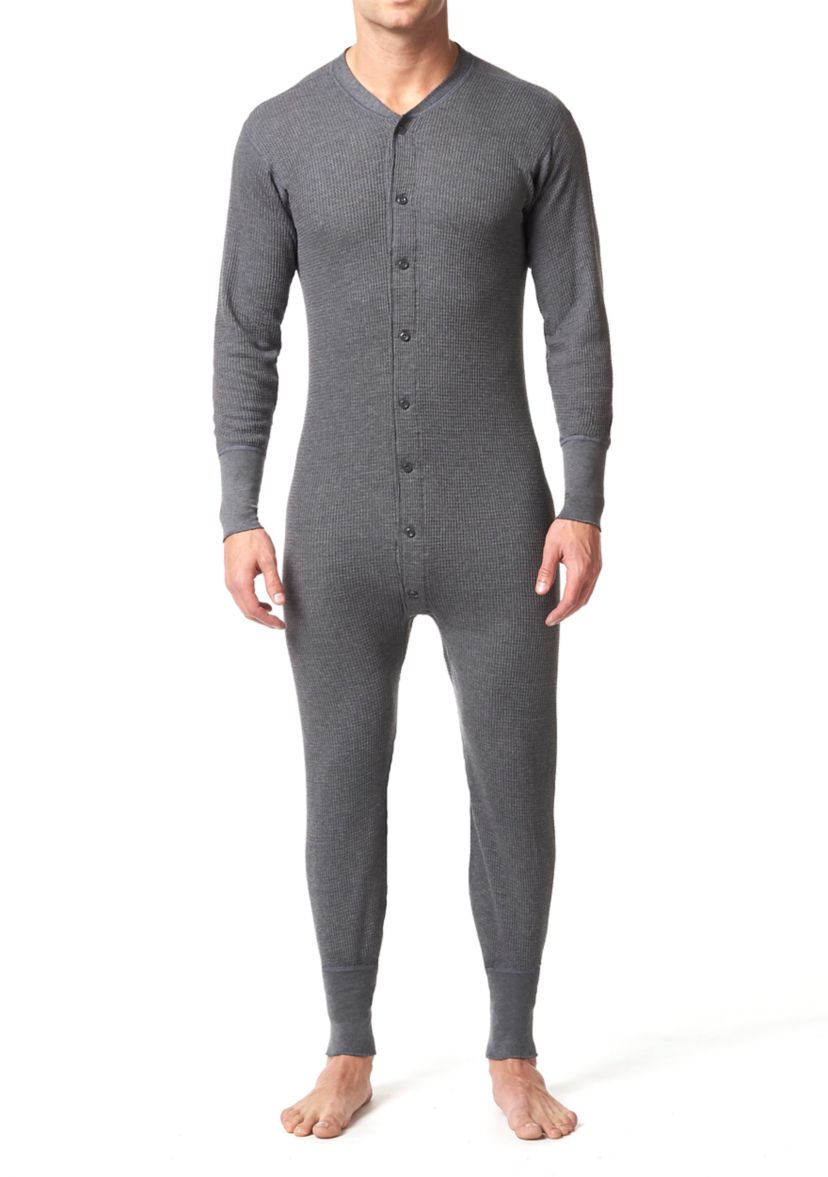 Waffle Knit Thermal Onesie