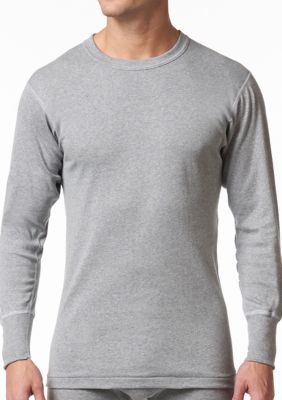 Men's Premium 100% Cotton Thermal Base Layer Long Sleeve Shirt