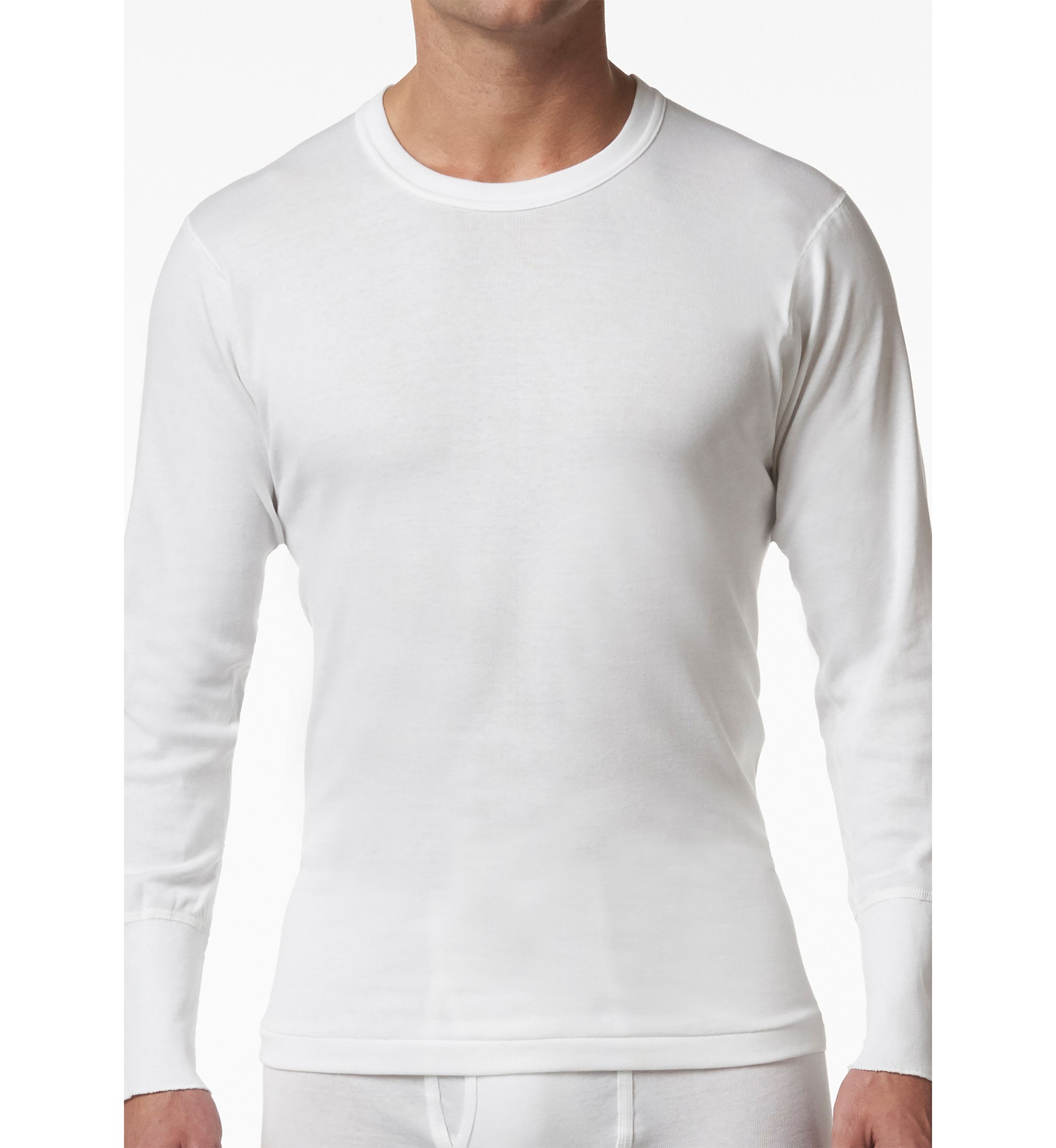 Mens Premium 100% Cotton Thermal Base Layer Long Sleeve Shirt