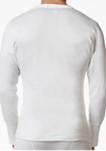 Mens Premium 100% Cotton Thermal Base Layer Long Sleeve Shirt