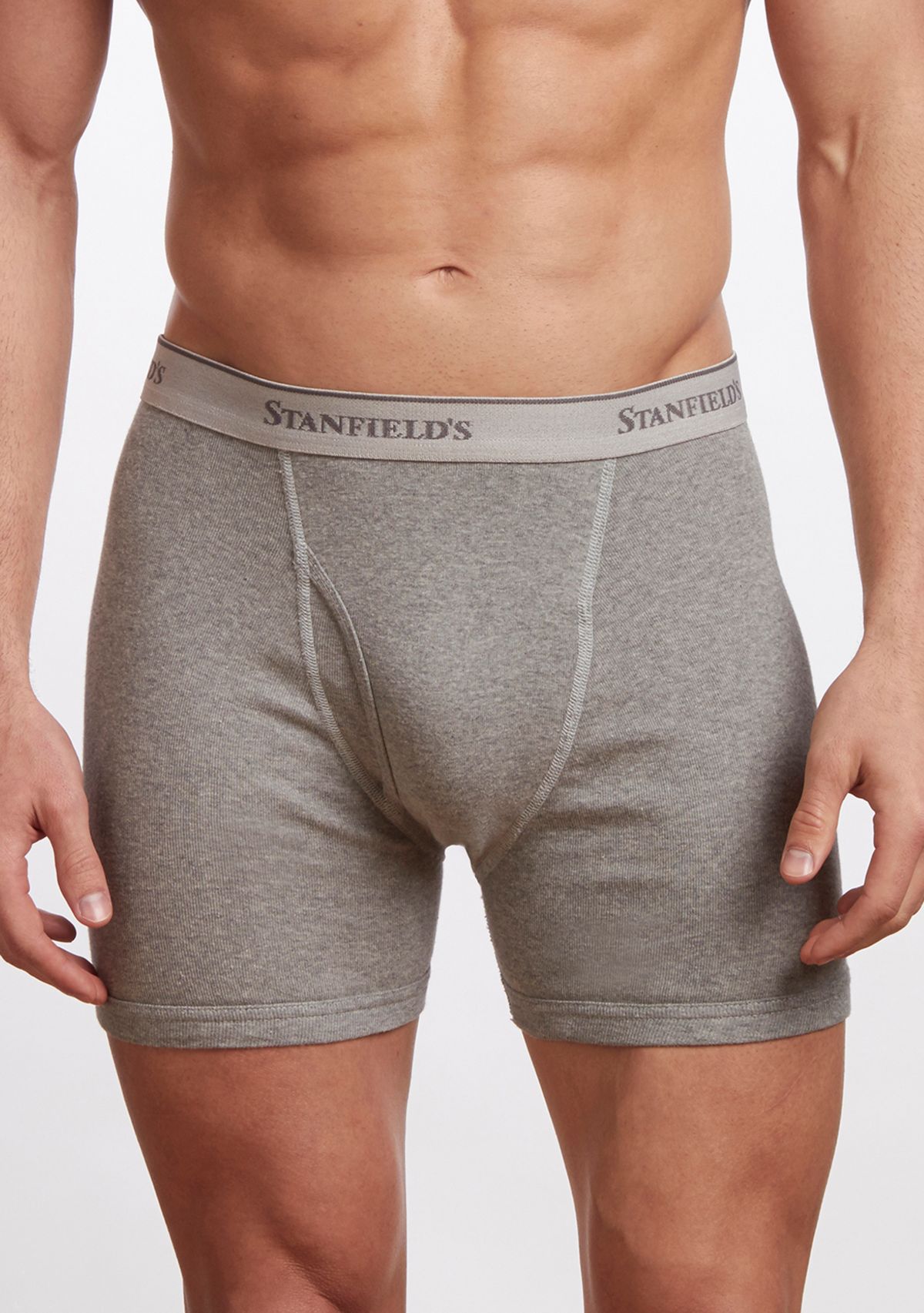 Mens Premium 100% Cotton Boxer Brief Underwear- 2 Pack