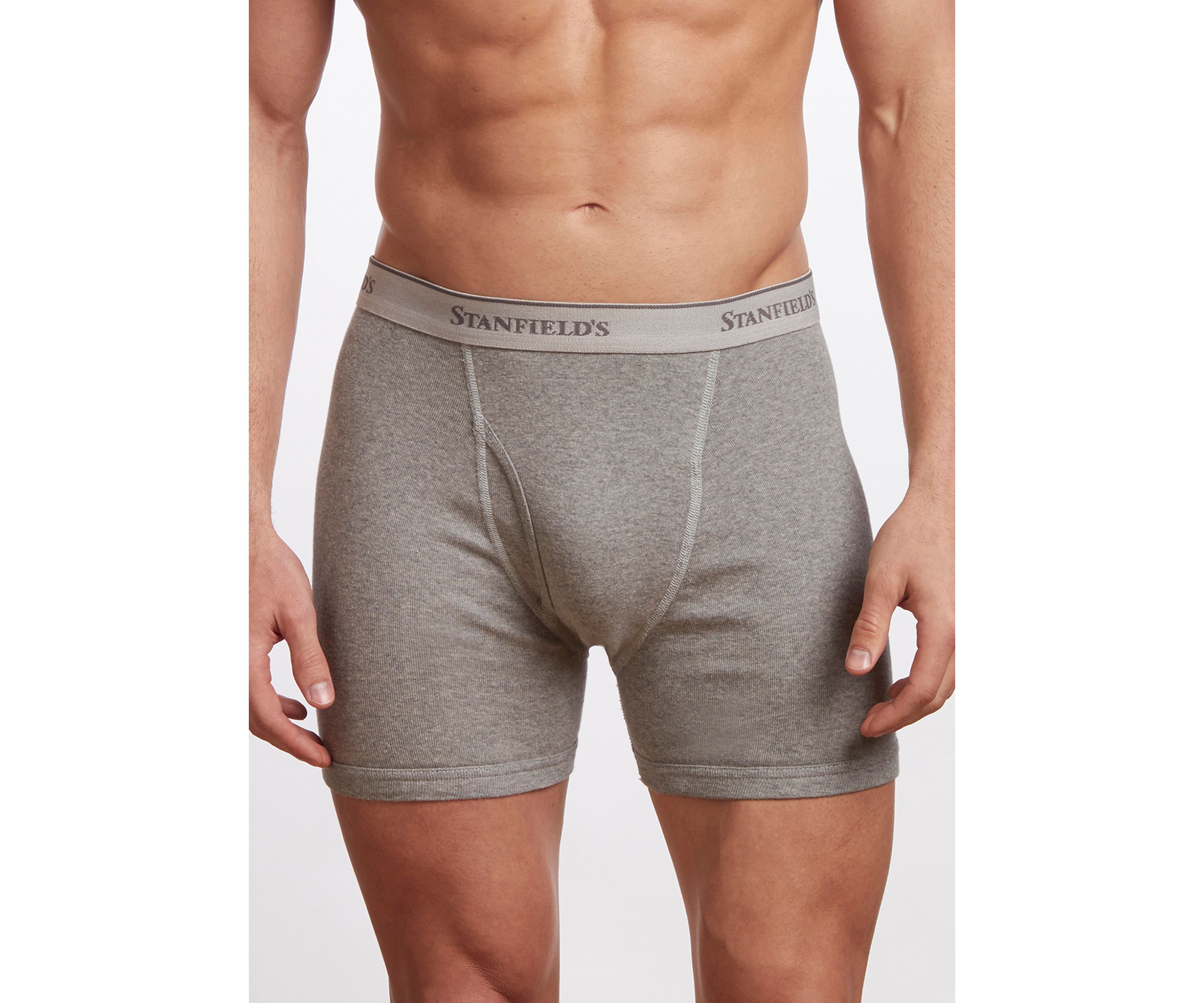 Mens Premium 100% Cotton Boxer Brief Underwear- 2 Pack