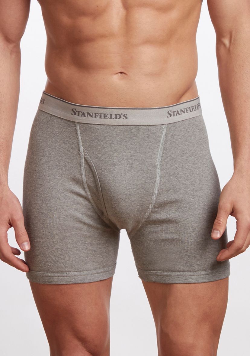 Mens Premium 100% Cotton Boxer Brief Underwear- 2 Pack