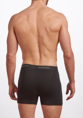 Men's Premium 100% Cotton Boxer Brief Underwear- 2 Pack