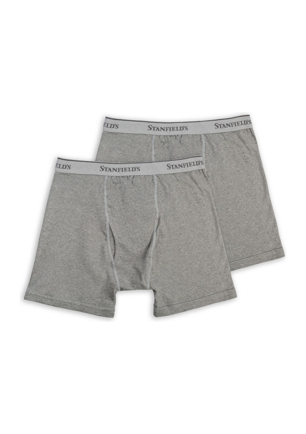 Mens Premium 100% Cotton Boxer Brief Underwear- 2 Pack