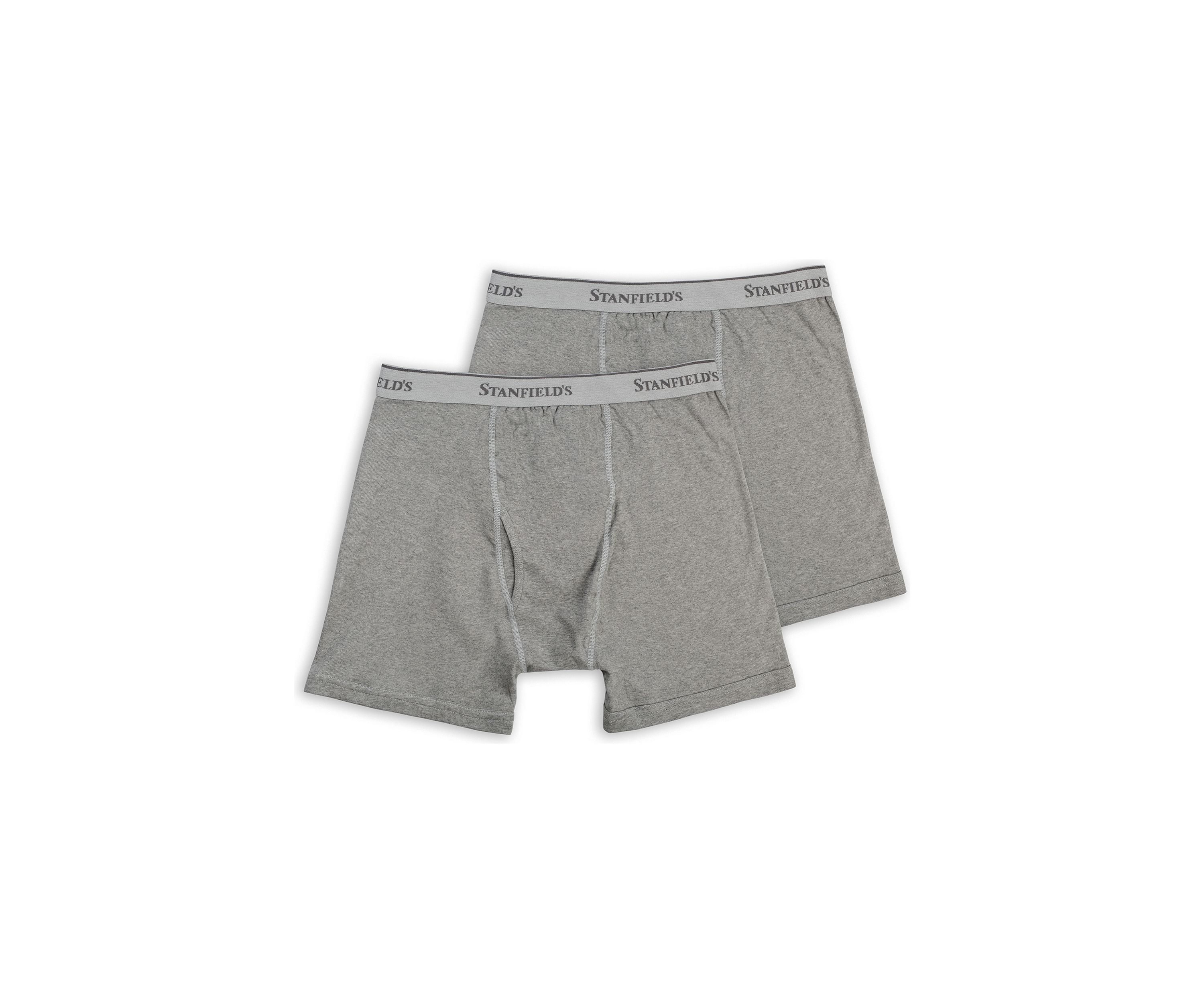 Mens Premium 100% Cotton Boxer Brief Underwear- 2 Pack