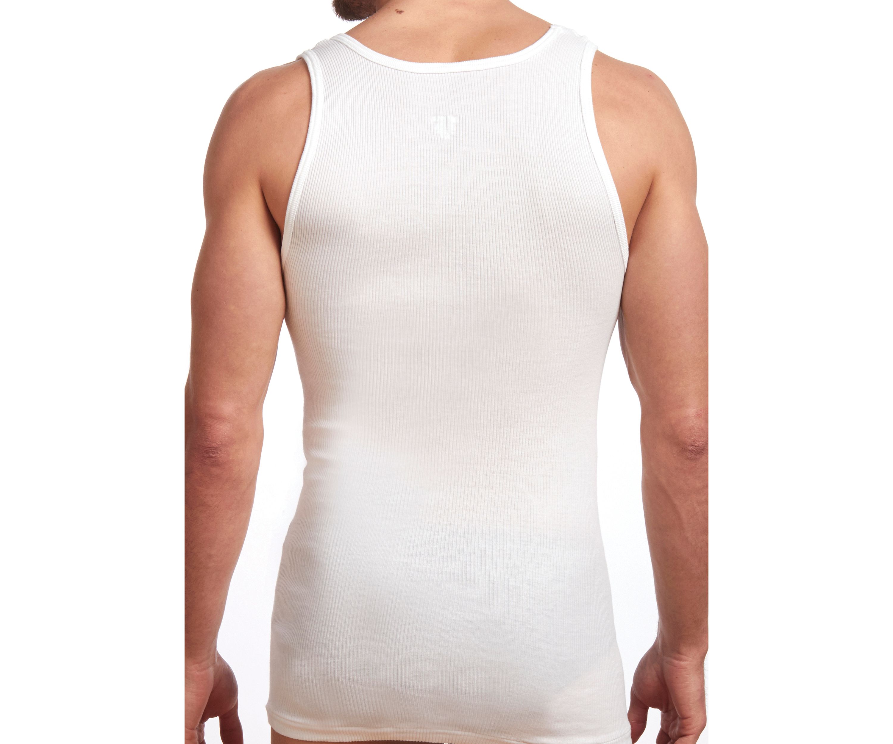 Big & Tall Premium 100% Cotton Athletic Tank Undershirt - 2 Pack