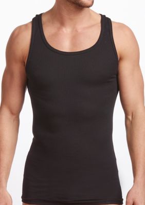 Men's Premium 100% Cotton Athletic Tank Undershirt - 2 Pack