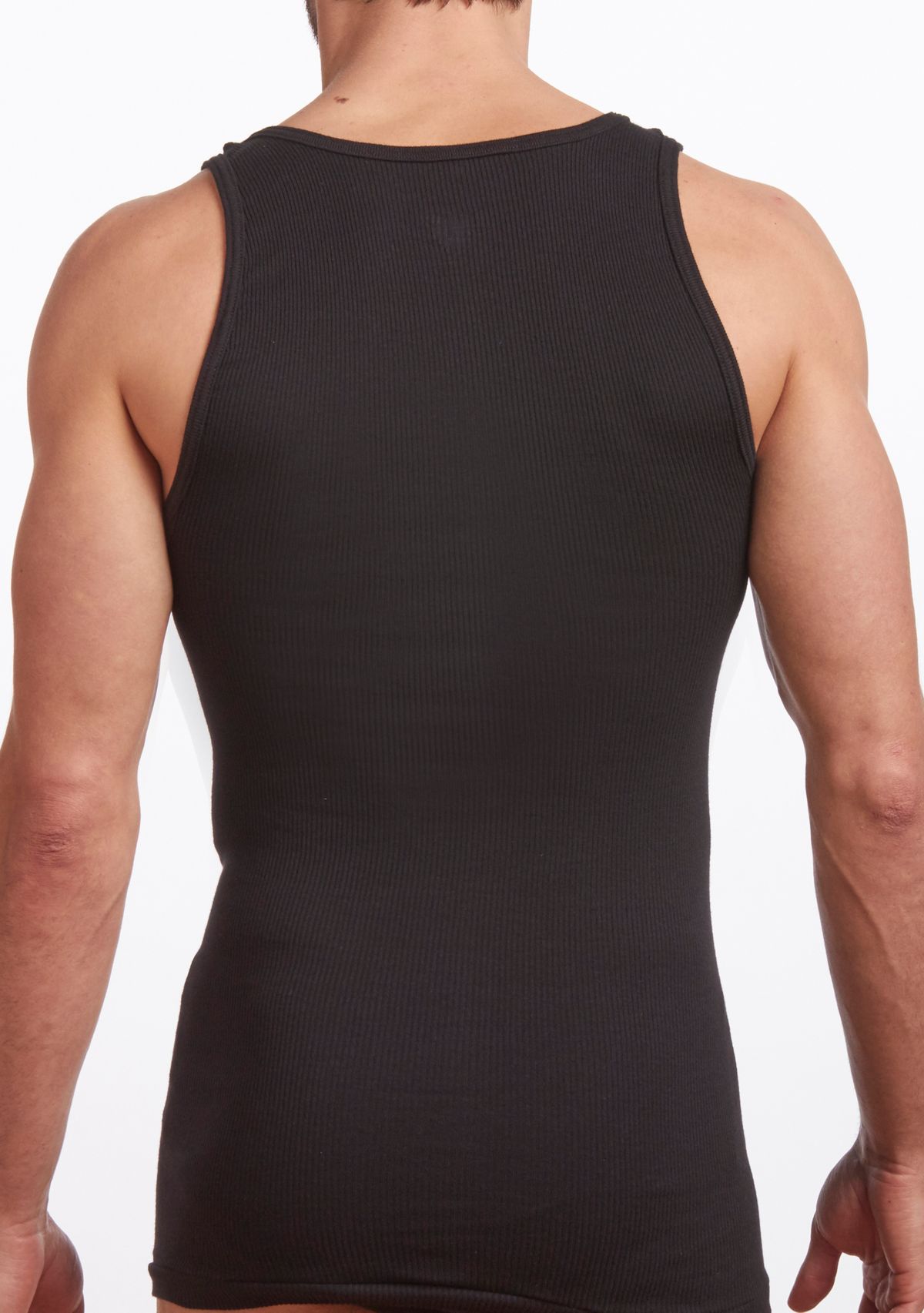 Mens Premium 100% Cotton Athletic Tank Undershirt - 2 Pack