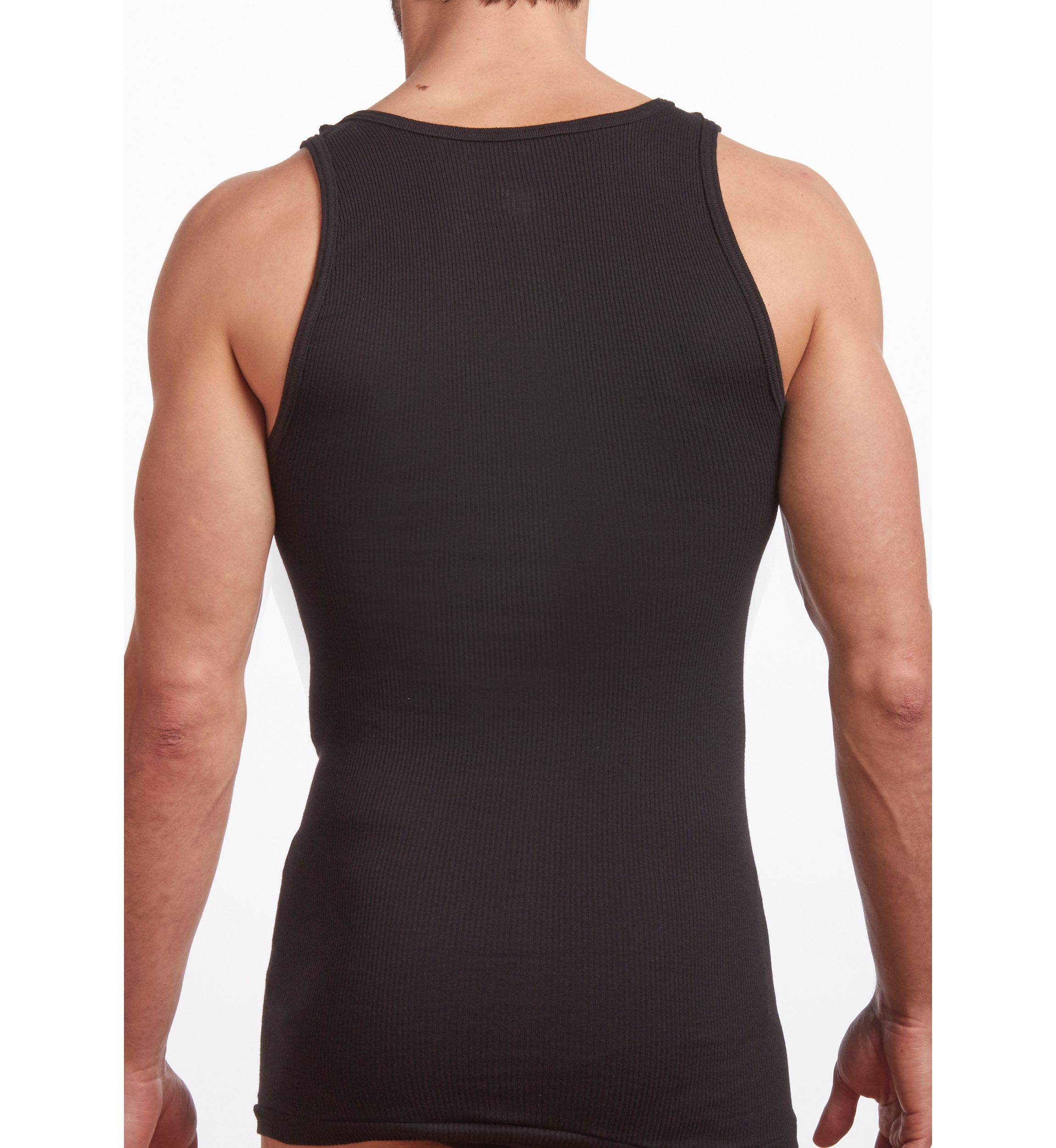 Mens Premium 100% Cotton Athletic Tank Undershirt - 2 Pack