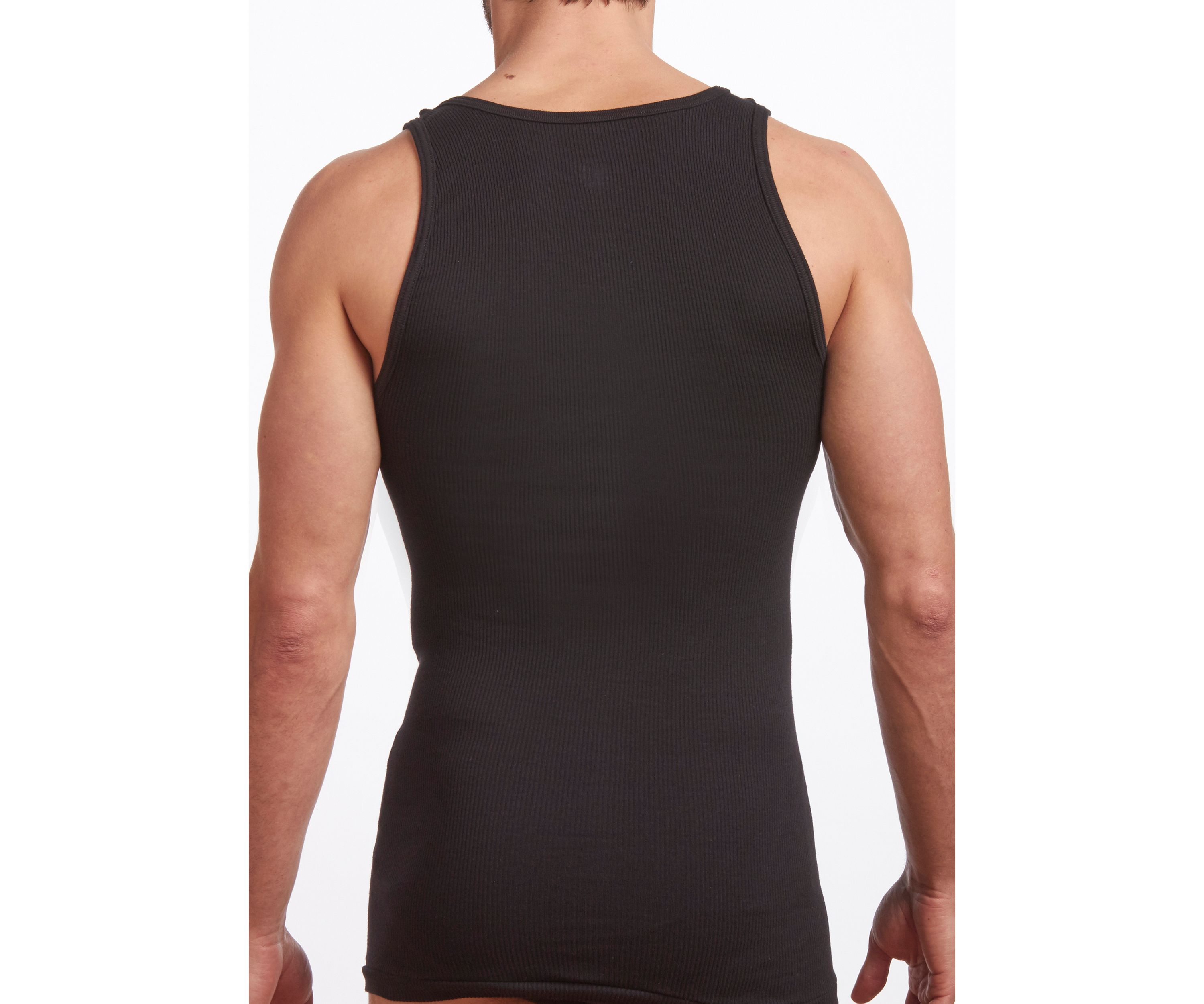 Mens Premium 100% Cotton Athletic Tank Undershirt - 2 Pack
