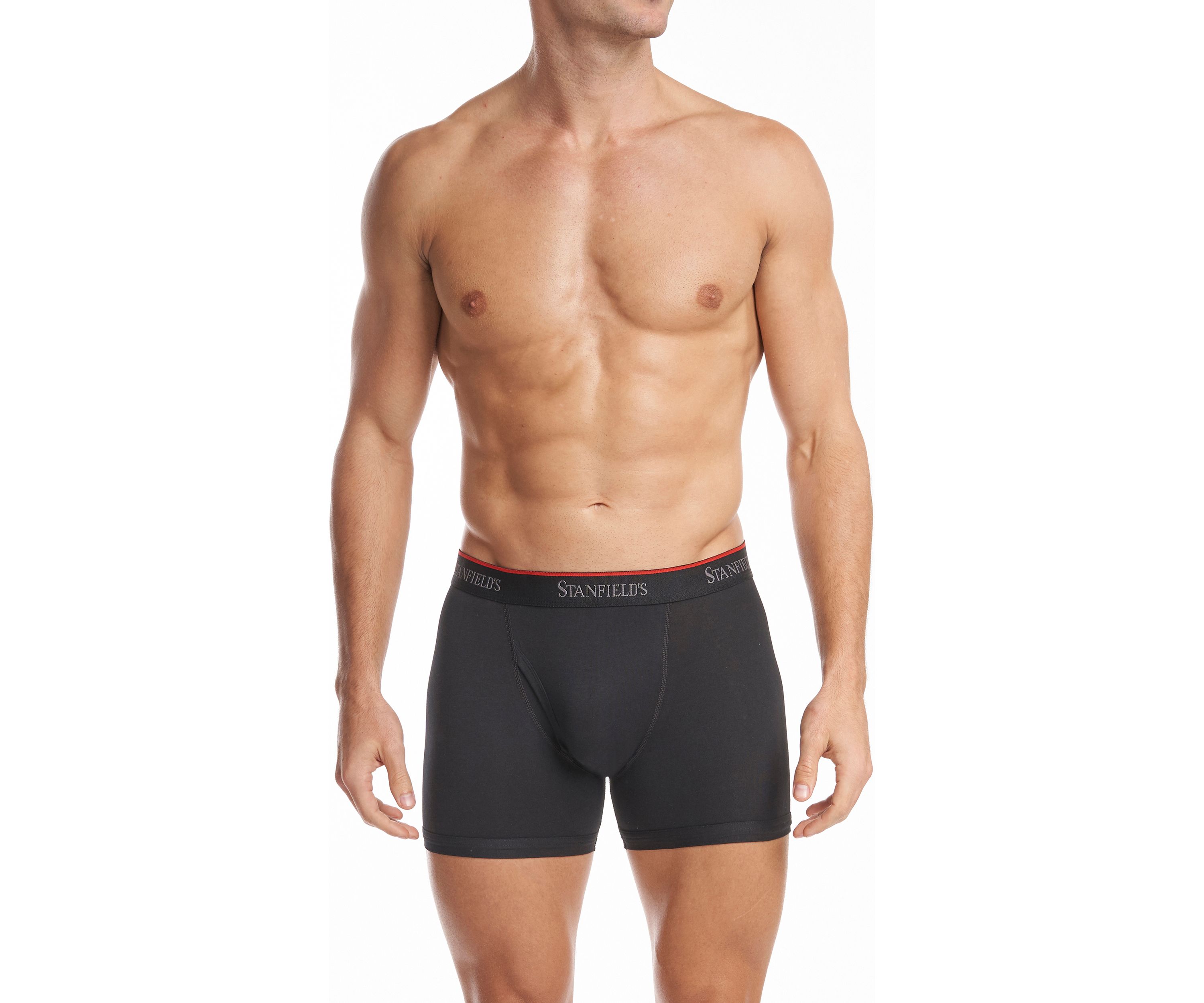 Mens Cotton Stretch Boxer Brief Underwear -2 Pack