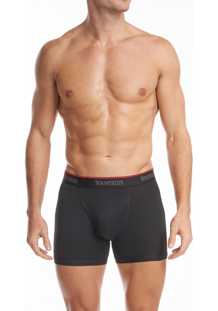 Mens Cotton Stretch Boxer Brief Underwear -2 Pack