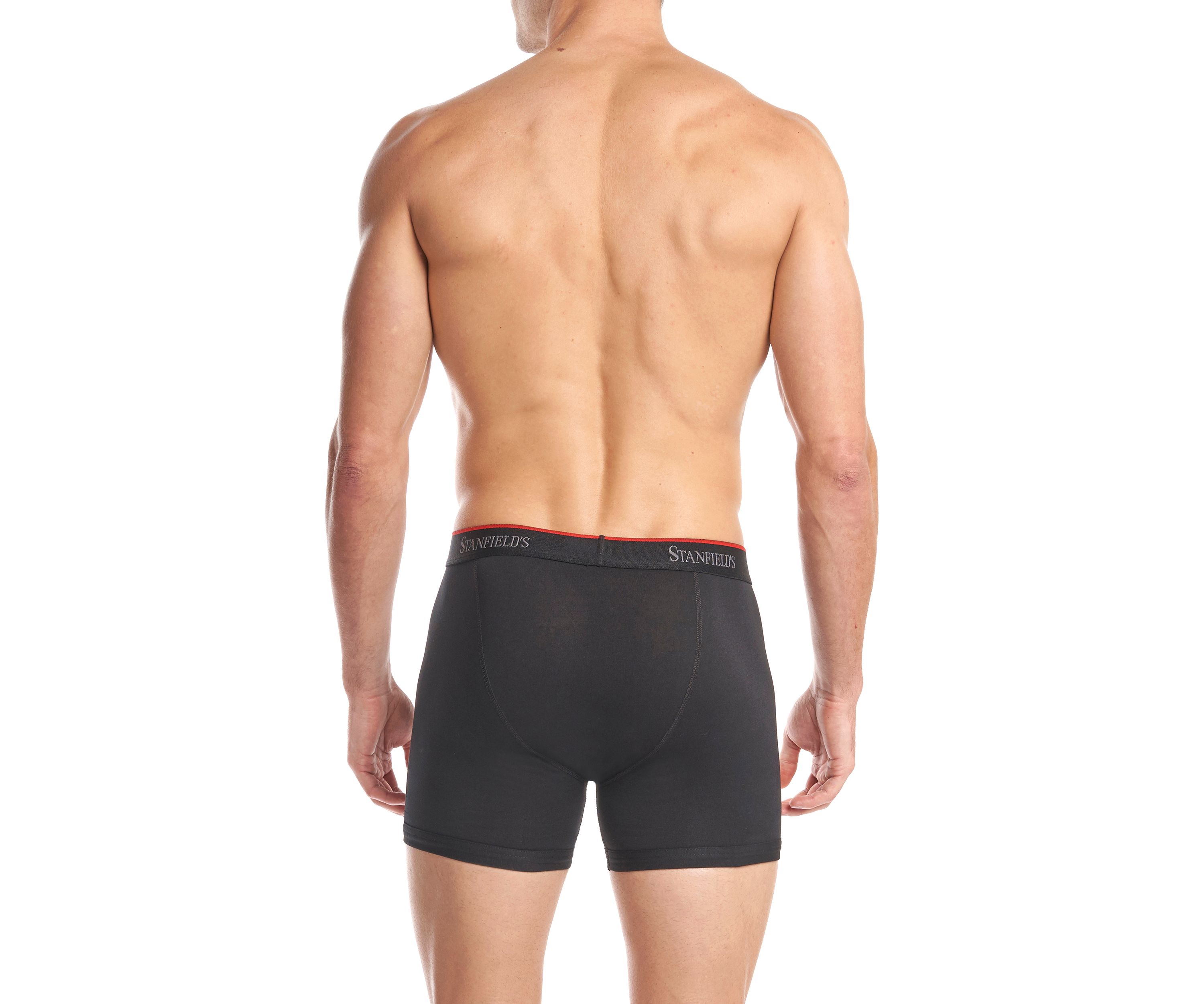 Mens Cotton Stretch Boxer Brief Underwear -2 Pack