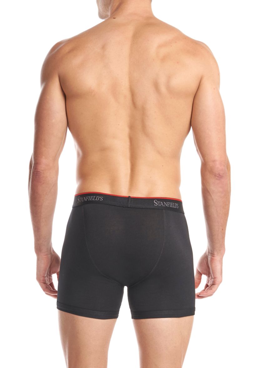 Mens Cotton Stretch Boxer Brief Underwear -2 Pack