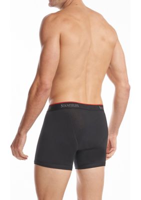Men's Cotton Stretch Boxer Brief Underwear -2 Pack