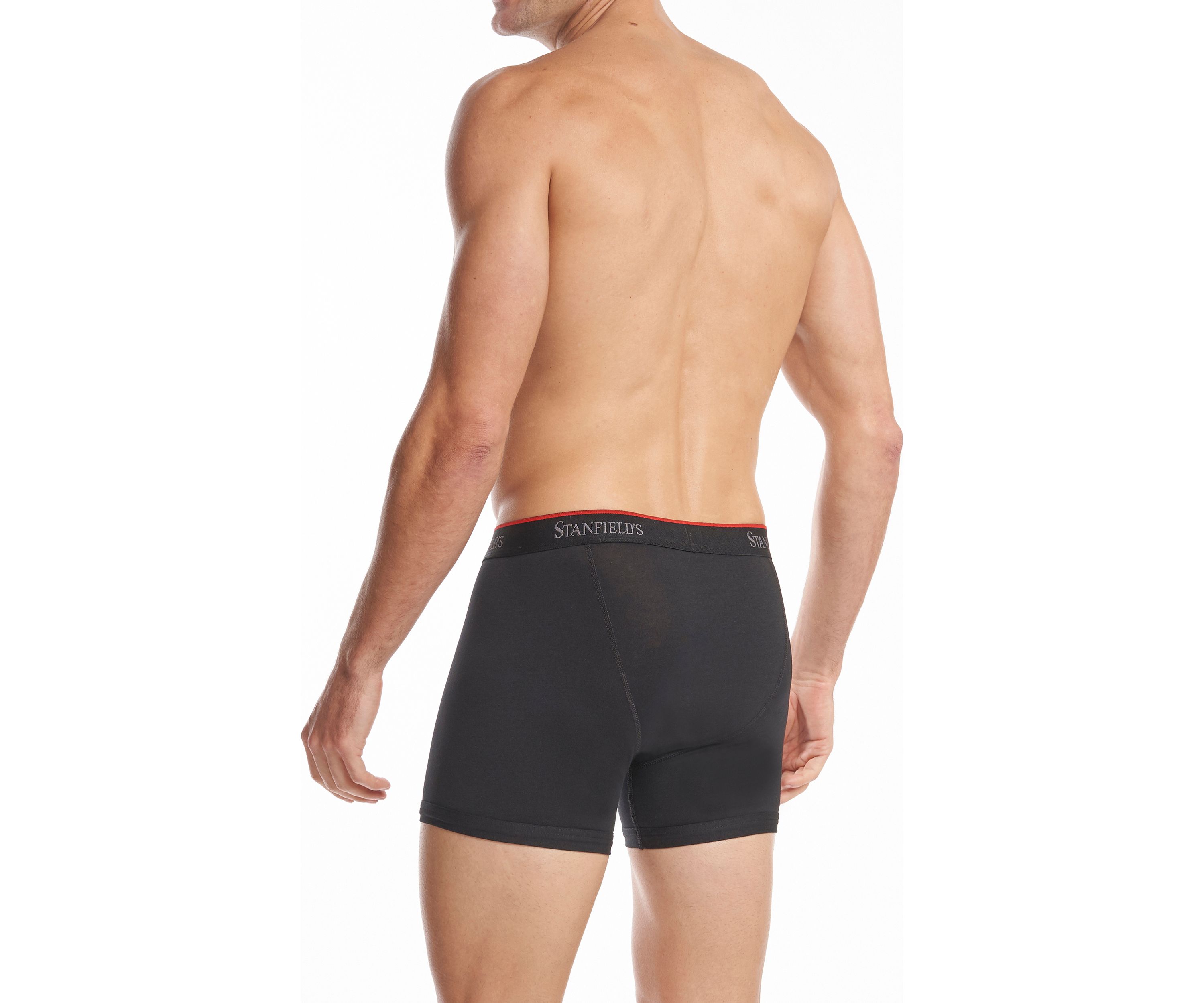 Mens Cotton Stretch Boxer Brief Underwear -2 Pack