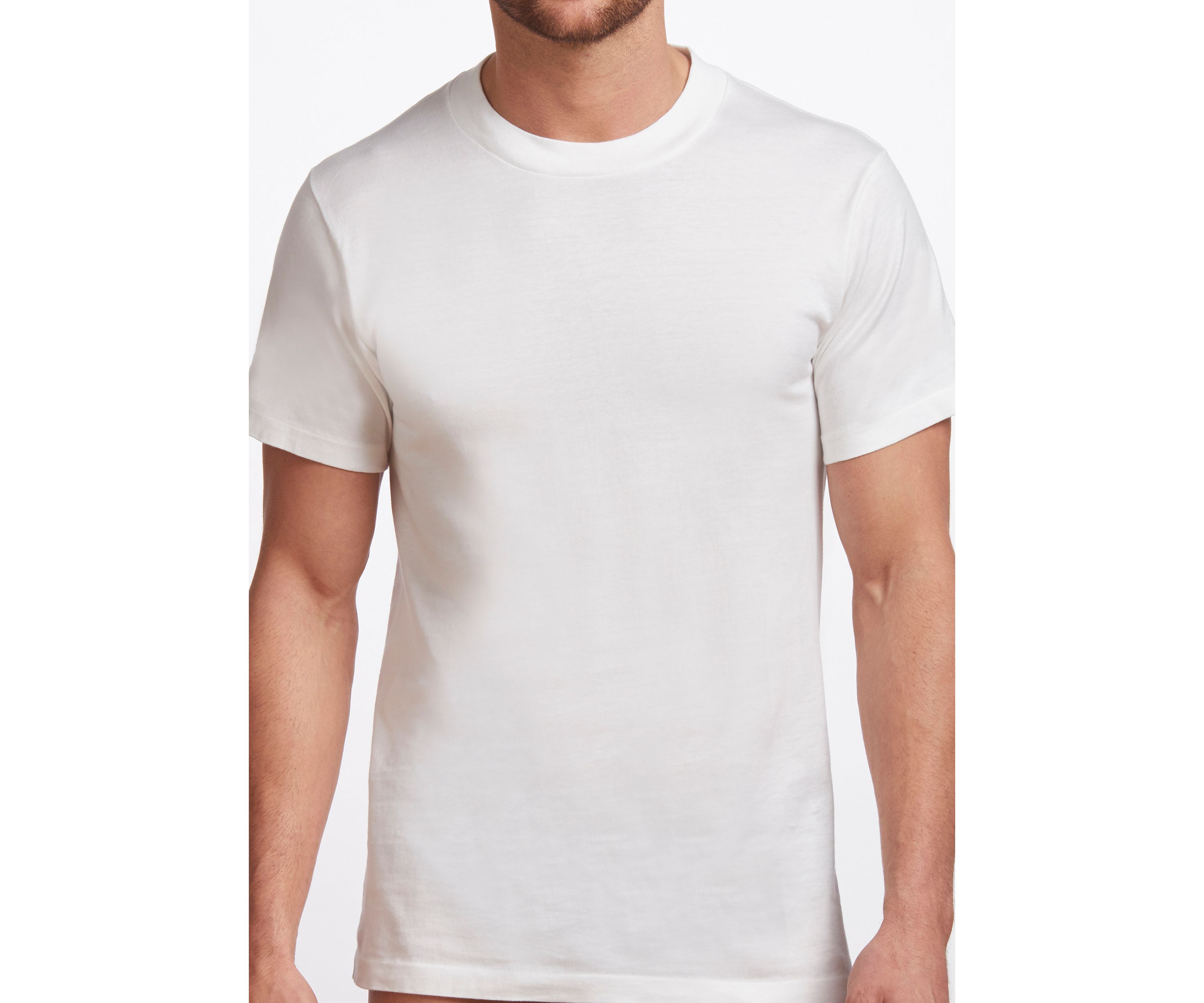 Mens Premium 100% Cotton Crew Neck T-Shirt- 2 Pack
