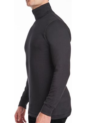 Men's Rib Cotton Blend Turtleneck Shirt