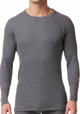 Men's Waffle Knit Thermal Long Sleeve Shirt