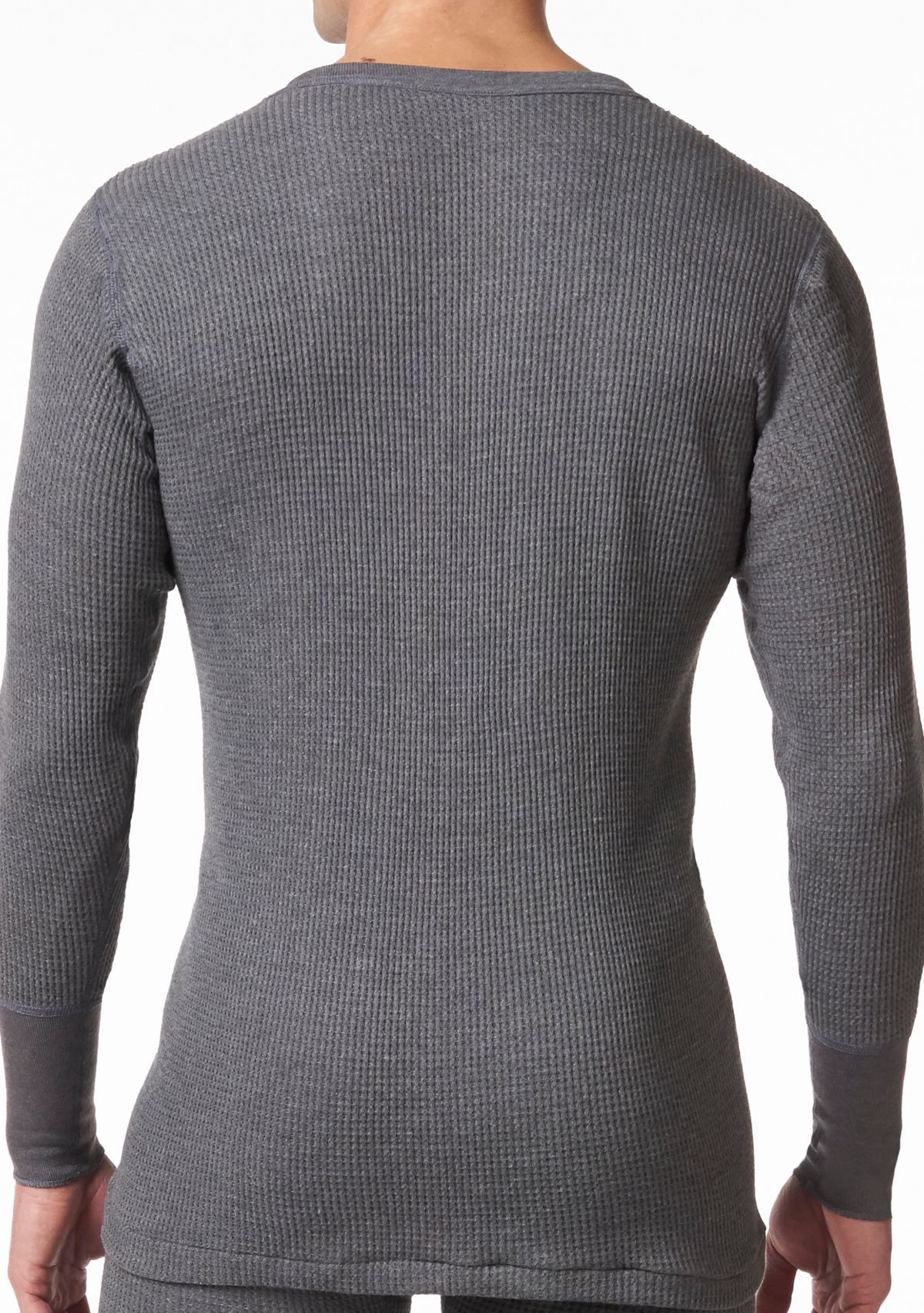 Mens Waffle Knit Thermal Long Sleeve Shirt
