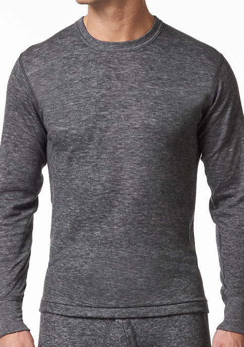 Men s 2 Layer Merino Wool Blend Thermal Long Sleeve Shirt