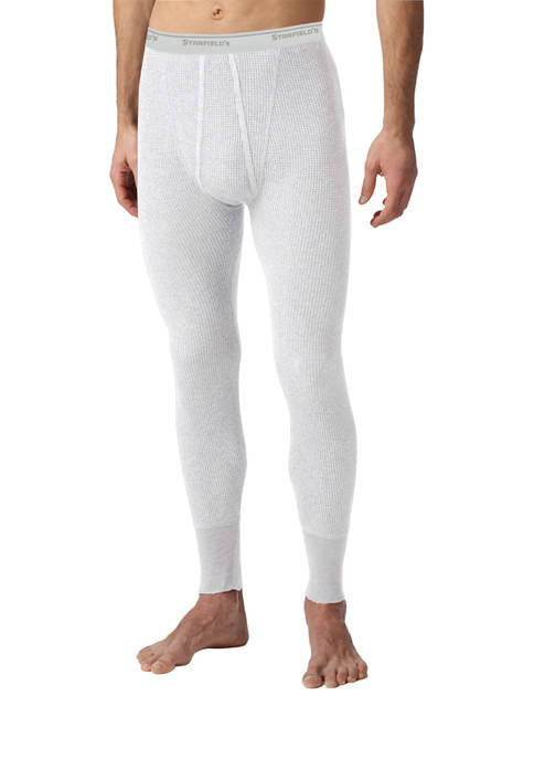 Mens Essentials Waffle Knit Thermal Long Johns Underwear
