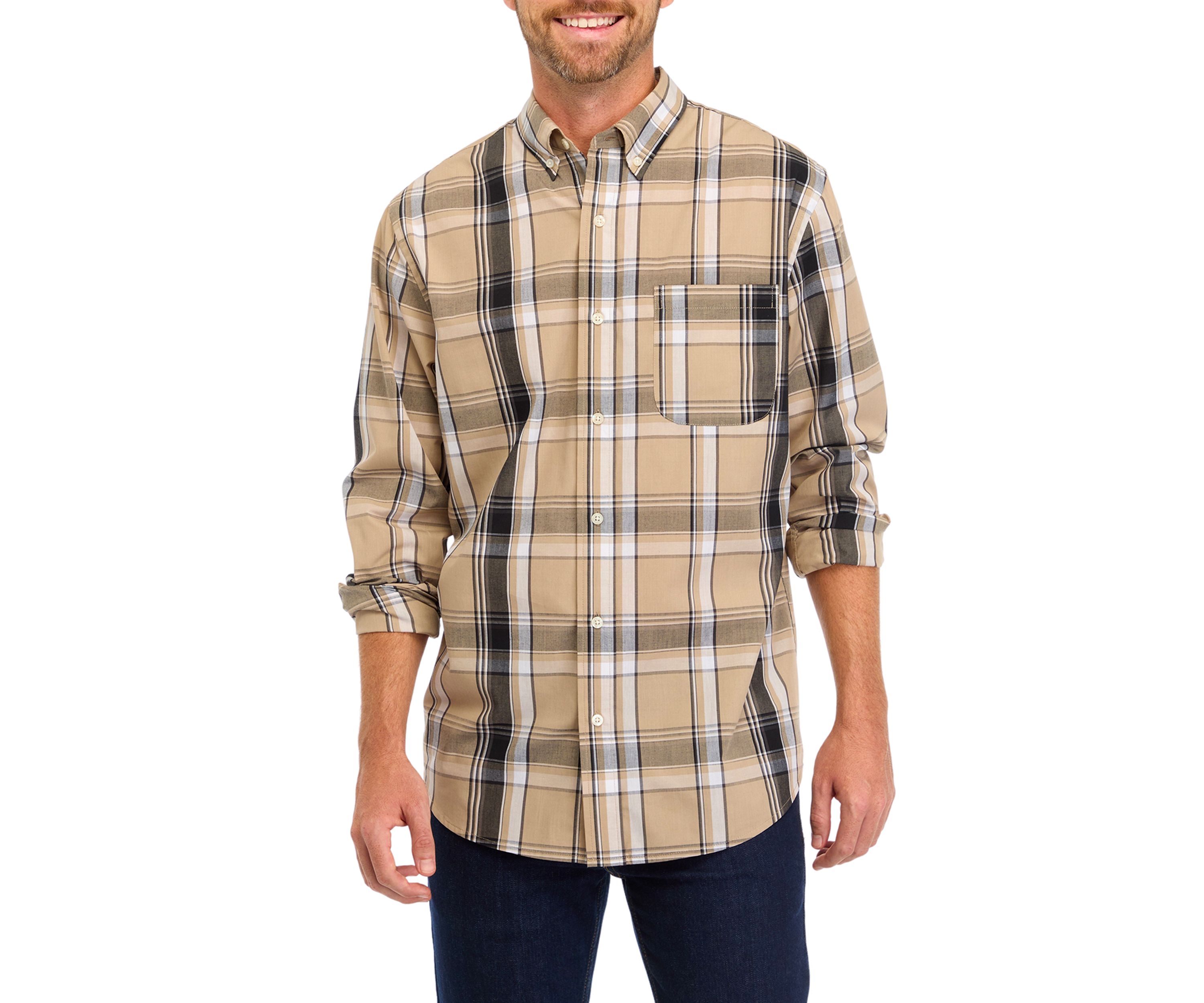 Long Sleeve Easy Care Plaid Shirt 